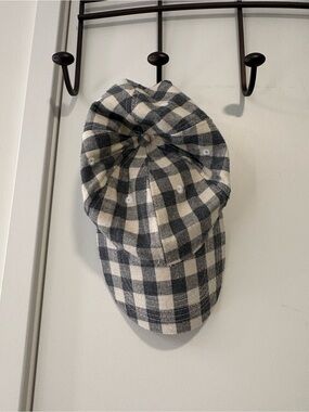 Cocus Pocus Plaid Hat in Black & Cream